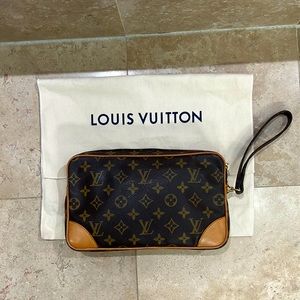 ❗️SALE❗️Authentic Louis Vuitton Monogram Marly Dragonne  GM Clutch
